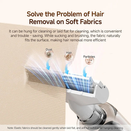 2-in-1 Cordless Pet Hair Vacuum and Brush - Portable Handheld Fur Remover for Upholstery, Carpets, and Clothing